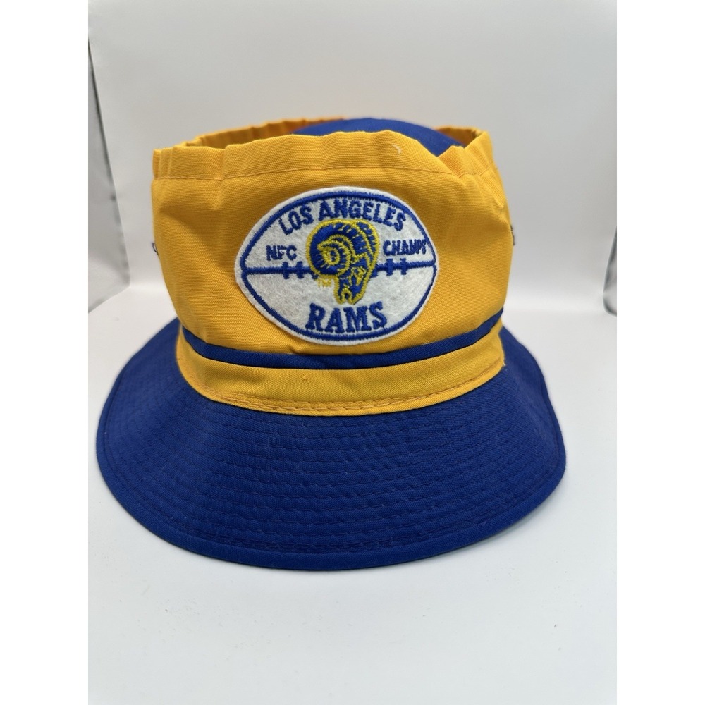 Vintage Los Angeles Rams NFL Bucket Hat Dead Stock Sz Large